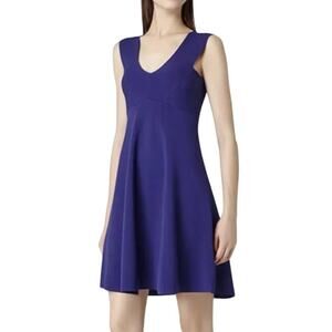 Reiss Jamie Dress Fit and Flare Little Black Dress Bandage Knit Womens XS Sexy